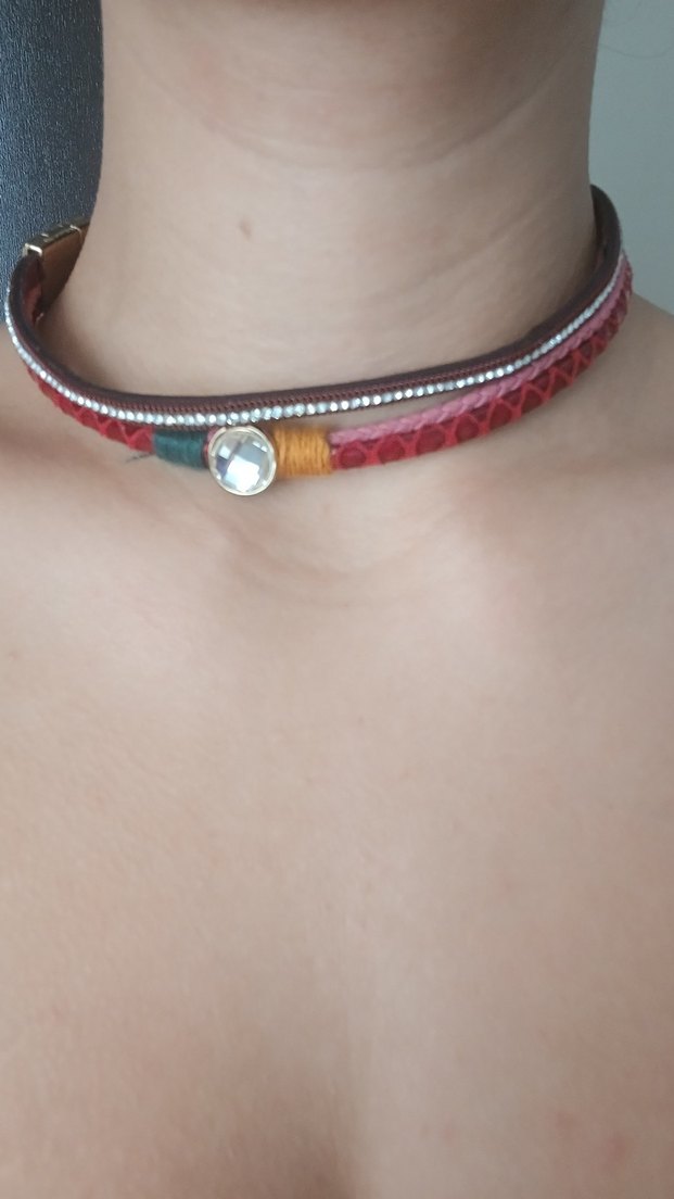 Renkli Yılan Desenli Boncuklu Kadın Bileklik - Görsel 2