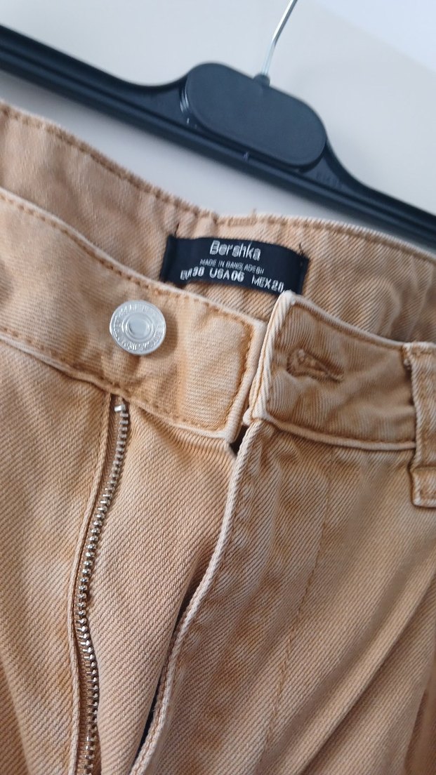 Bej Rahat Kesim Midi Kumaş Pantolon - Görsel 4