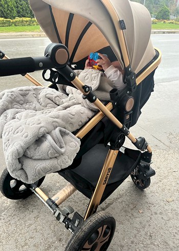 Kahverengi ve Gri Bebek Arabası - Görsel 7