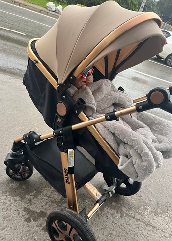 Kahverengi ve Gri Bebek Arabası - Görsel 2