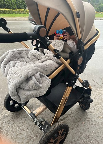 Kahverengi ve Gri Bebek Arabası - Görsel 6