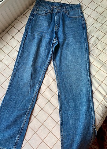 s Beden mavi Renk Mavi Denim Kadın Normal Kesim Pantolon