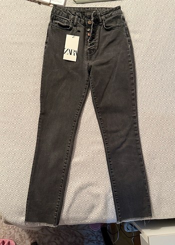 Zara Gri Kadın Denim Pantolon