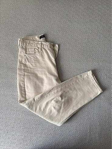 Bej bilek boy mom pantolon