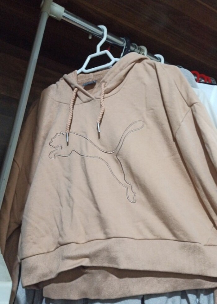 Puma crop balon kol sweatshirt - Görsel 2