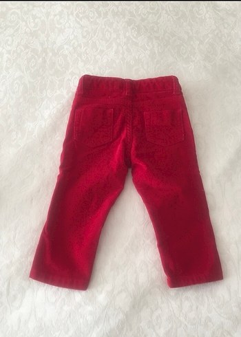 BG Store Kırmızı İşlemeli Erkek Süet Pantolon
