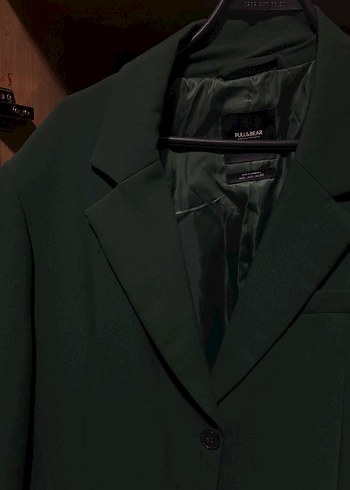 Kadın Koyu Yeşil Düğmeli Blazer Ceket - Görsel 5