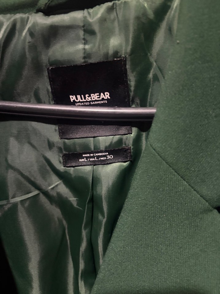 Kadın Koyu Yeşil Düğmeli Blazer Ceket - Görsel 4