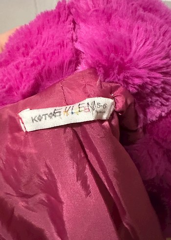 Koton Kız Çocuk Pembe Kürklü Mont