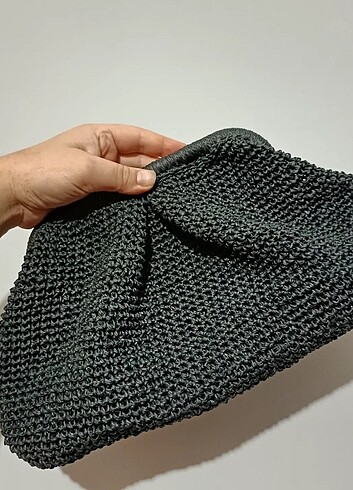 Beden Hasır çanta yazlık kağıt ip clutch