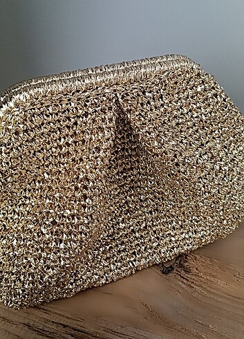Diğer Açık gold büyük boy clutch