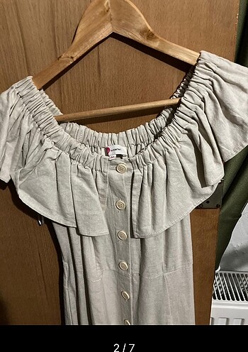 Linen Keten Koton Elbise