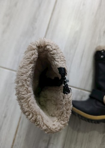 25 Beden kahverengi Renk Kız Çocuk Kahverengi Tokalı Bot