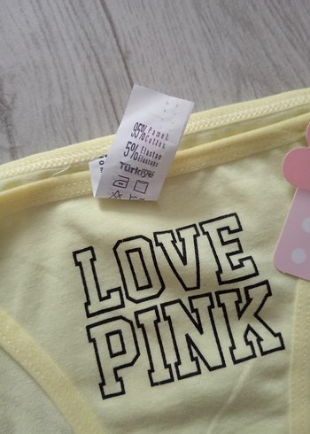 m Beden Love Pink Baskılı Kadın Külot Seti