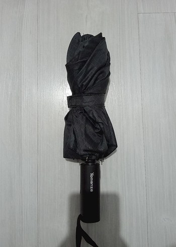 Kadın Siyah Pileli Minimalist Şemsiye - Görsel 7