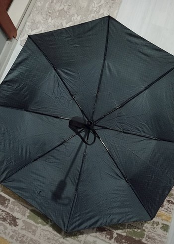 Kadın Siyah Pileli Minimalist Şemsiye - Görsel 4