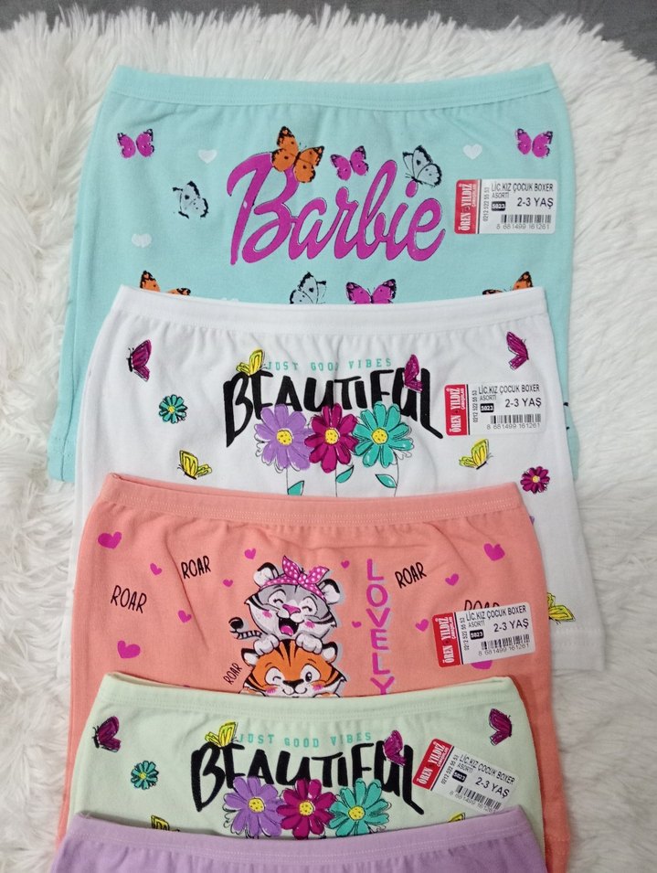 Renkli Baskılı Çocuk Külotları 5'li Set - Görsel 3