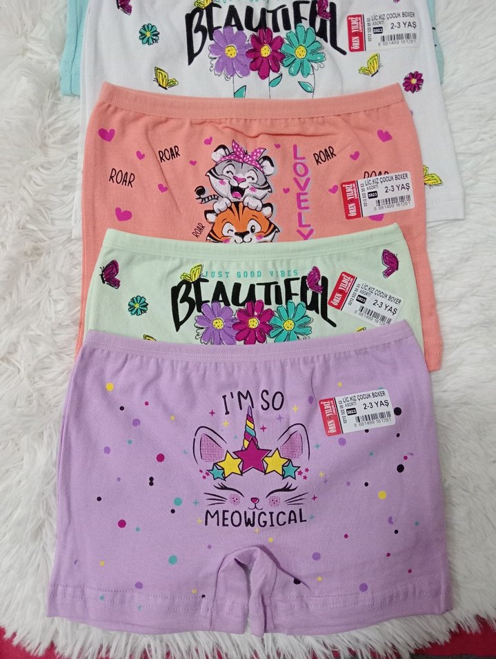5 adet kız çocuk boxer - Görsel 2