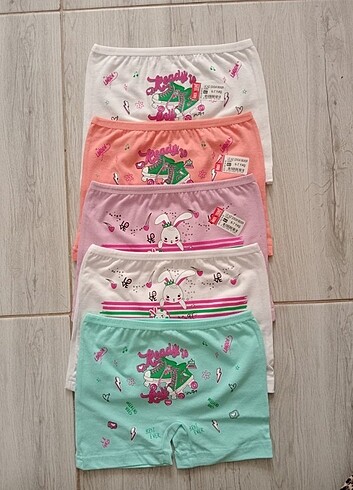 5 adet kız çocuk boxer