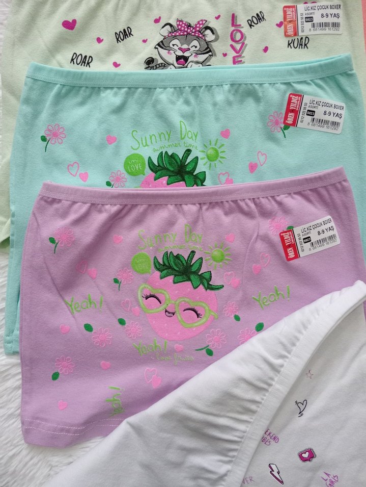 5 adet kız çocuk boxer - Görsel 2