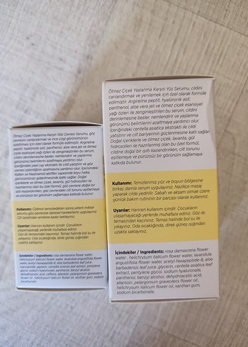 ölmez çiçek yaşlanma karşıtı serum ikili set