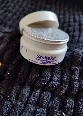 smilekit aktif karbon ile mor dis beyazlatma tozu