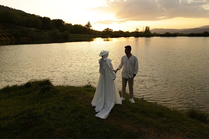 s Beden beyaz Renk Tesettür nikah elbisesi
