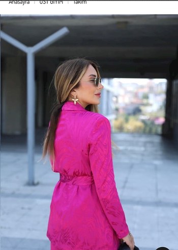 Parlak Desenli Pembe Kadın takım - Görsel 6