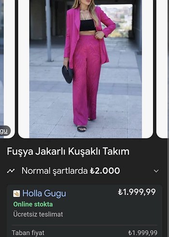 Parlak Desenli Pembe Kadın takım - Görsel 7