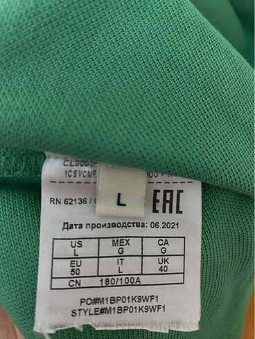 l Beden yeşil Renk Guess polo yaka tshirt