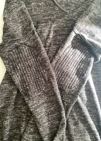 Gri V Yakalı Kadın bluz - Görsel 3