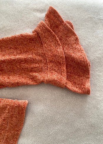 Kırmızı Bohem Örgü Kadın Kazak - Görsel 3