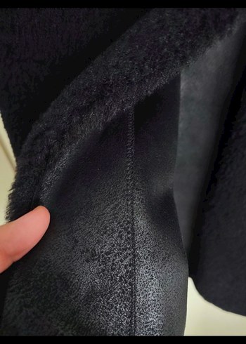 zara suni yünlü mont - Görsel 8