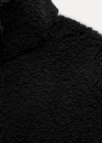 zara suni yünlü mont - Görsel 4