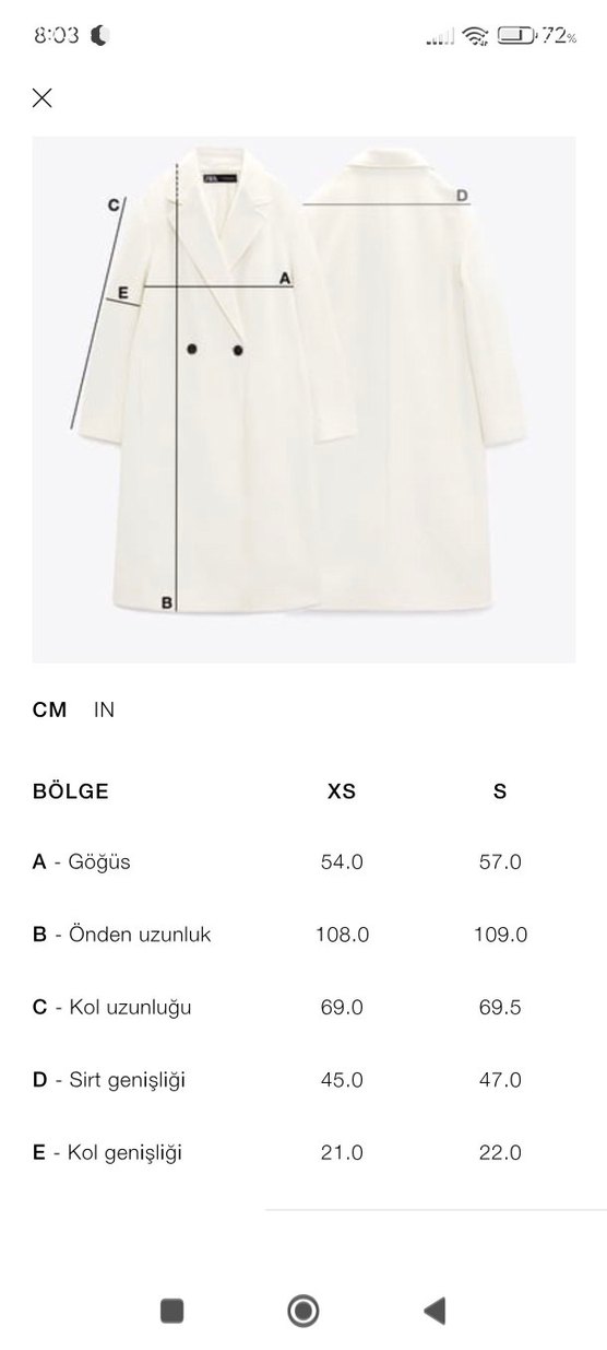 zara suni yünlü mont - Görsel 5