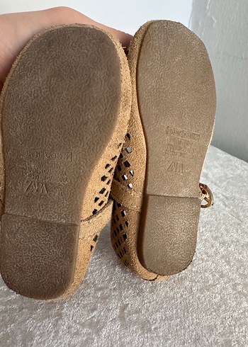 Bej Tokalı Kız Çocuk Babet Ayakkabı - Görsel 2