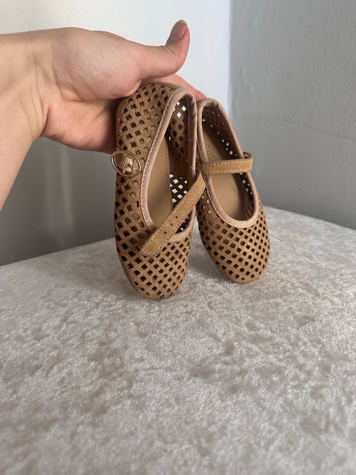 Bej Tokalı Kız Çocuk Babet Ayakkabı - Görsel 3