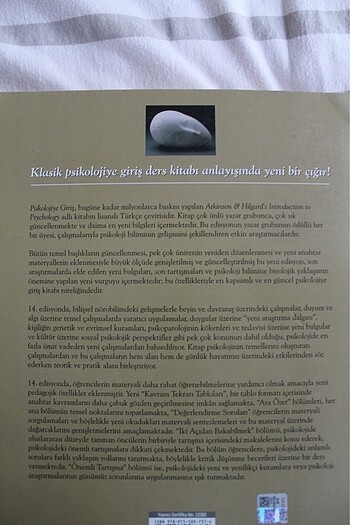 Beden Psikolojiye giriş / edward e. Smith arkadaş yayınları atkinson h