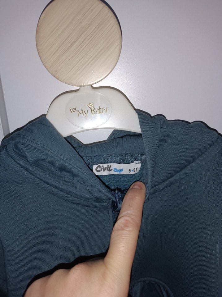 Kapüşonlu Kanguru Cepli Sweatshirt 5/6 yaş - Görsel 3