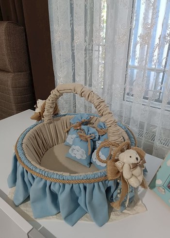 Mavi Pastel Renkli Dekoratif Sepet - Görsel 2