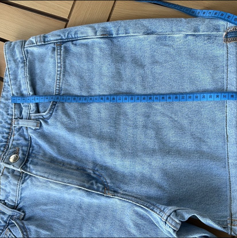 Kadın Mavi Mini Denim Şort - Görsel 3