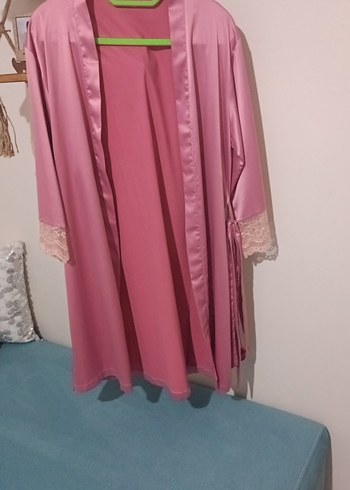 Suwen Pembe Uzun Kollu Kadın Sabahlık