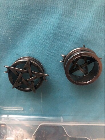 Diğer Pentegram tünel piercing 22 mm