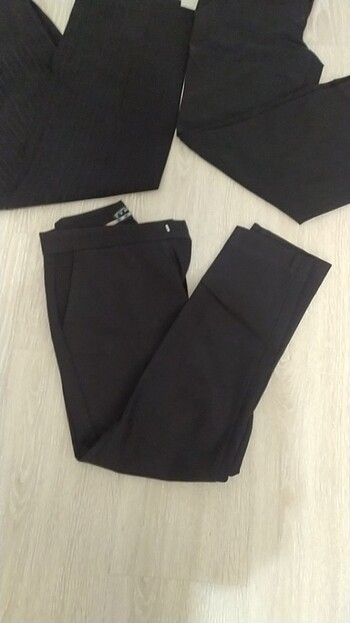s Beden siyah Renk Üç tane kumaş pantolon birlikte 