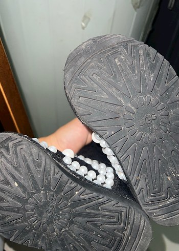 22 Beden siyah Renk İnci İşlemeli Siyah Kız Botu