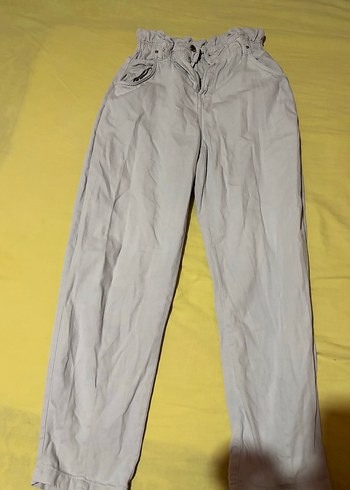 Bej Kadın Loose Fit Midi Pantolon - Görsel 2