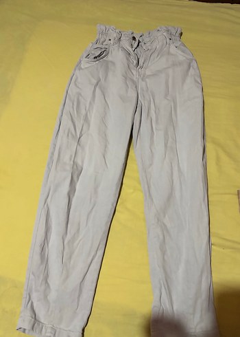 Bej Kadın Loose Fit Midi Pantolon - Görsel 3