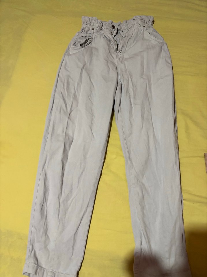 Bej Kadın Loose Fit Midi Pantolon - Görsel 2