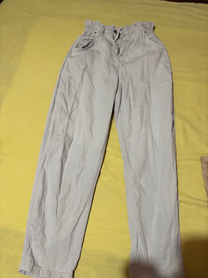 Bej Kadın Loose Fit Midi Pantolon - Görsel 3