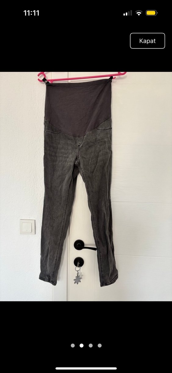 Gri Hamile Kot Pantolon - Görsel 2